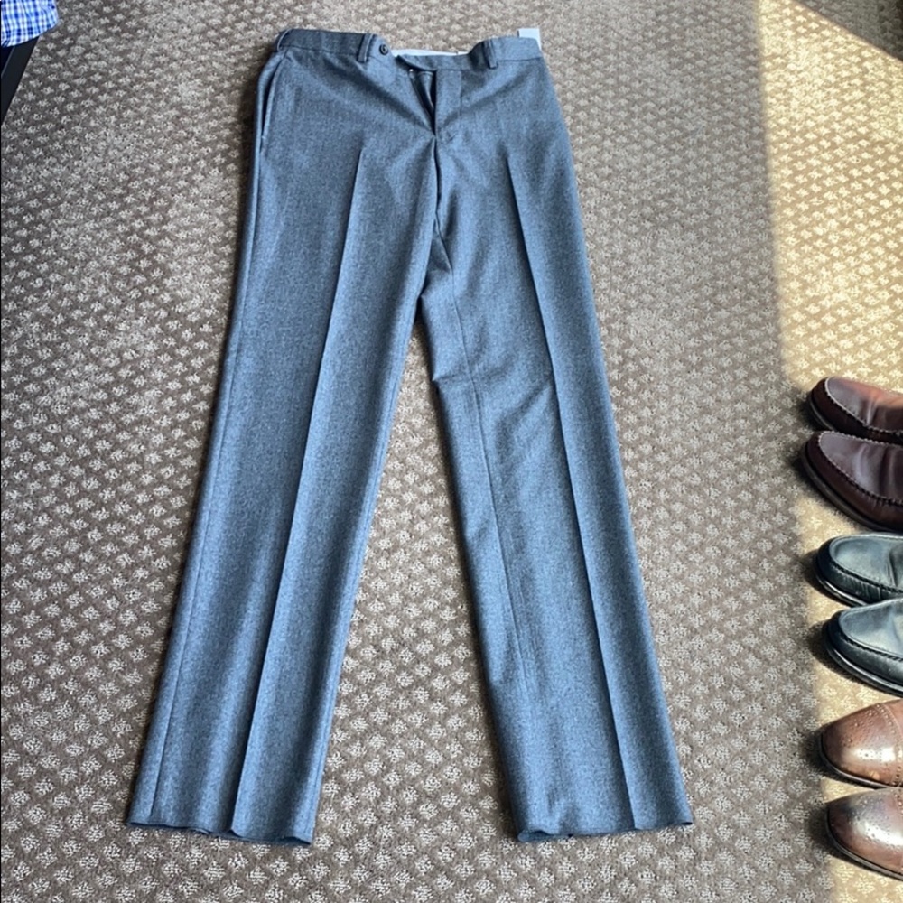 Brooks brothers men dress pant grey wool